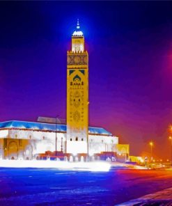 Casablanca Mosque At Night Diamond Painting