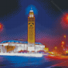 Casablanca Mosque At Night Diamond Painting