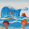 Children Summer Beach Diamond Painting