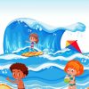 Children Summer Beach Diamond Painting