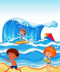 Children Summer Beach Diamond Painting