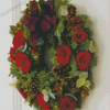 Christmas Roses Wreath Diamond Painting