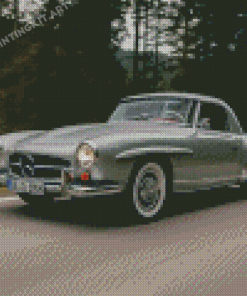 Classic Grey Mercedes Roadster Diamond Painting