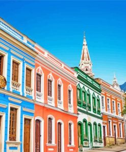 Colorful Buildings Bogota Diamond Painting