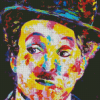 Colorful Charlie Chaplin Art Diamond Painting