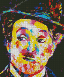 Colorful Charlie Chaplin Art Diamond Painting