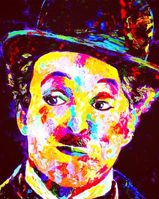 Colorful Charlie Chaplin Art Diamond Painting