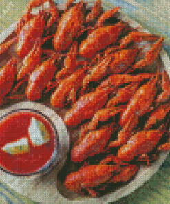 Crayfish With Sauce Diamond Painting