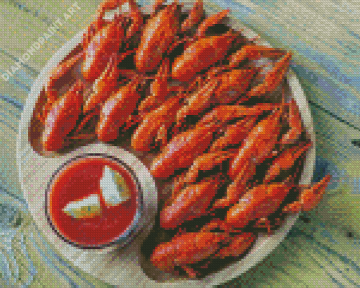 Crayfish With Sauce Diamond Painting