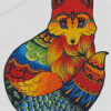 Cute Fox Mandala Diamond Painting