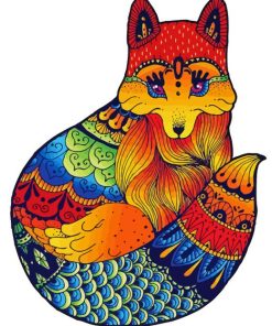 Cute Fox Mandala Diamond Painting