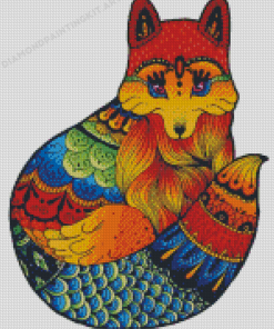 Cute Fox Mandala Diamond Painting