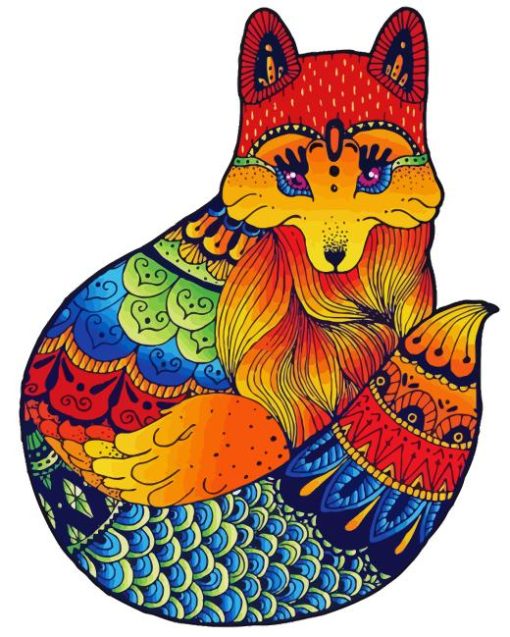 Cute Fox Mandala Diamond Painting