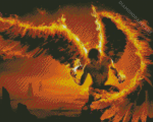 Fire Male Angel Diamond Painting