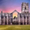 Fountains Abbey At Sunset Diamond Painting