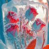 Frozen Pink Roses Diamond Painting