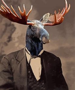 Gentleman Moose Diamond Painting