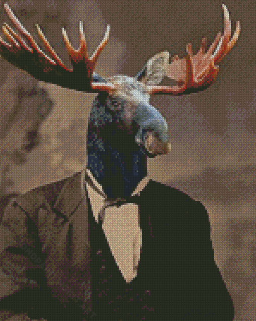 Gentleman Moose Diamond Painting