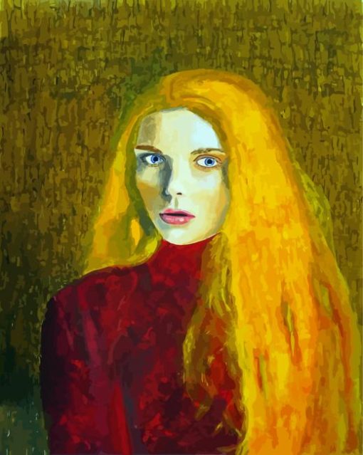 Girl With Golden Hair Diamond Painting