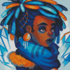 Girl With Blue Dreads Diamond Painting