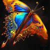 Golden Blue Butterflly Diamond Painting