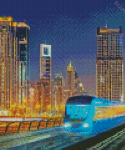 Modern City Dubai Skyline Diamond Painting