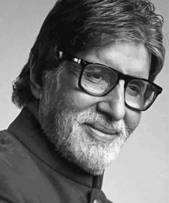 Monochrome Amitabh Bachchan Diamond Painting