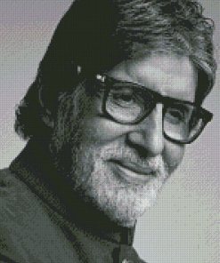 Monochrome Amitabh Bachchan Diamond Painting