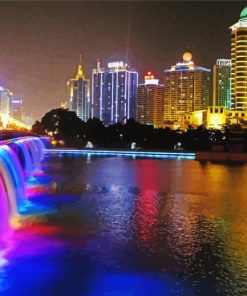 Nanning City By Night Diamond Painting