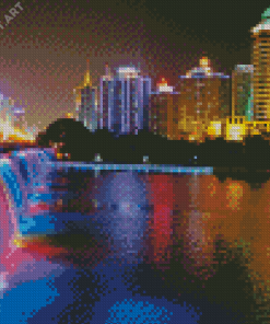 Nanning City By Night Diamond Painting