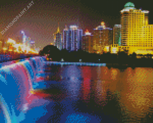 Nanning City By Night Diamond Painting