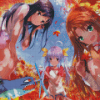 Non Non Biyori Characters Diamond Painting