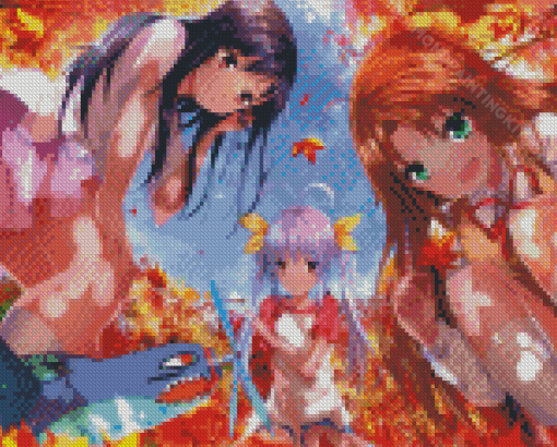 Non Non Biyori Characters Diamond Painting