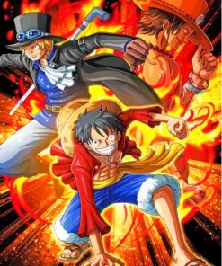 One Piece Luffy Ace Sabo Diamond Painting