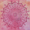 Pink Mandala Namaste Art Diamond Painting