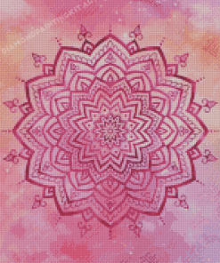 Pink Mandala Namaste Art Diamond Painting