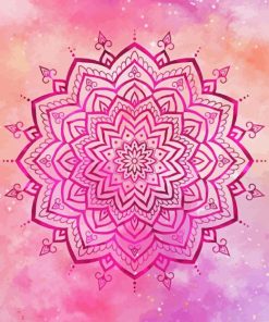 Pink Mandala Namaste Art Diamond Painting