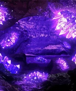 Purple Crystal Cave Diamond Painting