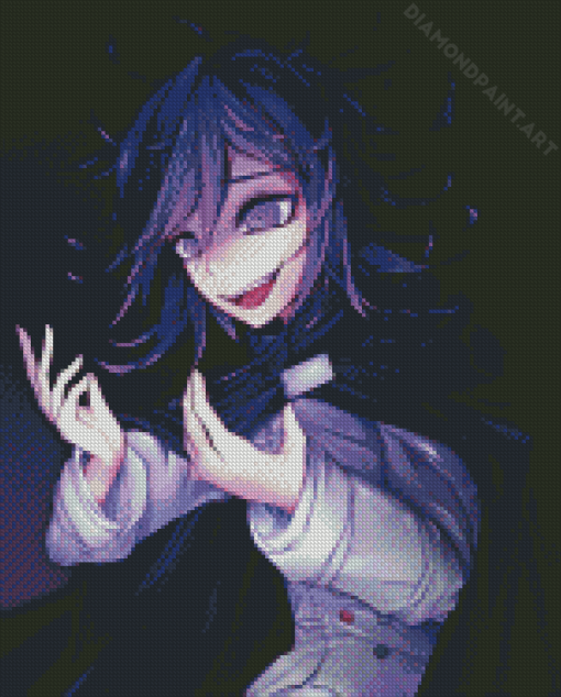 Purple Eyed Kokichi Omo Diamond Painting