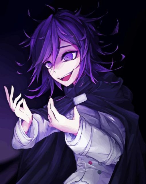 Purple Eyed Kokichi Omo Diamond Painting