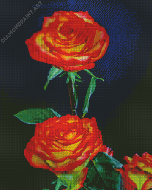 Red And Yellow Roses Diamond Painting