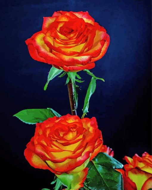 Red And Yellow Roses Diamond Painting