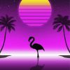 Flamingo Silhouette Diamond Painting