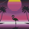 Flamingo Silhouette Diamond Painting