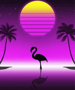 Flamingo Silhouette Diamond Painting