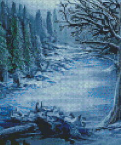 Snow Winter Forrest Diamond Painting