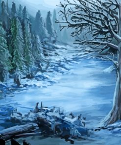 Snow Winter Forrest Diamond Painting