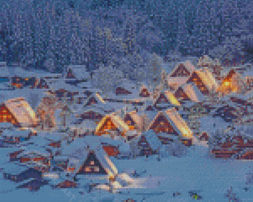 Snwoy Town Winter Diamond Painting