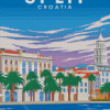 Split Croatia City Poster Diamond Painting