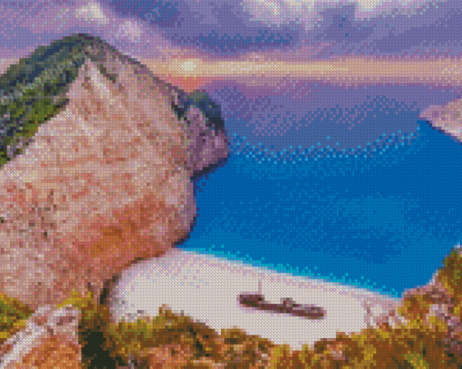 Sunset Navagio Zakynthos Diamond Painting